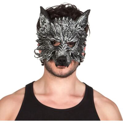 Boland 97516 - Maschera metà viso di lupo mannaro per adulti - Maschera Boland 97516 - Maschera metà viso di lupo mannaro per adulti - Maschera