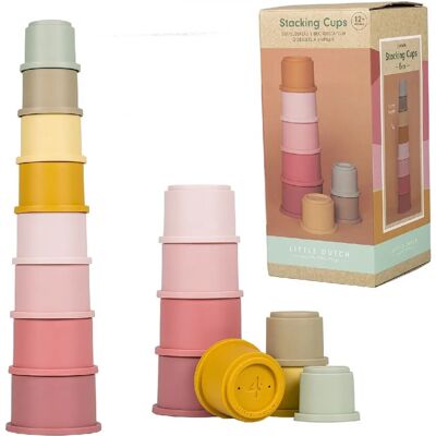 Little Dutch Roze Bouwspeelgoed - 8 Stapelebekers - Toren 43cm Little Dutch Roze Bouwspeelgoed - 8 Stapelebekers - Toren 43cm