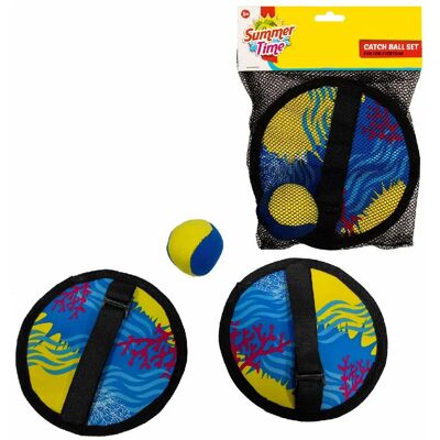 Summertime Actief/Skills Speelgoed - Zachte vangbal Set Blauw-Geel Summertime Actief/Skills Speelgoed - Zachte vangbal Set Blauw-Geel