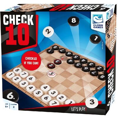 Clown Games Check-10 - Jeu de Société avec Disques et Stratégie - Publicité Clown Games Check-10 - Jeu de Société avec Disques et Stratégie - Publicité