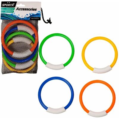 Anneaux de plongée multicolores SportX - Jouet de piscine - Publicité Anneaux de plongée multicolores SportX - Jouet de piscine - Publicité