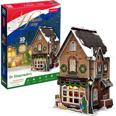 Cubic Fun 3D Puzzel Hollands Huisje - Licht 53 Stukjes Cubic Fun 3D Puzzel Hollands Huisje - Licht 53 Stukjes