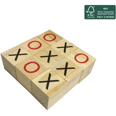 Tic Tac Toe en Bois FSC - Jeu Extérieur pour Enfants - Publicité Tic Tac Toe en Bois FSC - Jeu Extérieur pour Enfants - Publicité