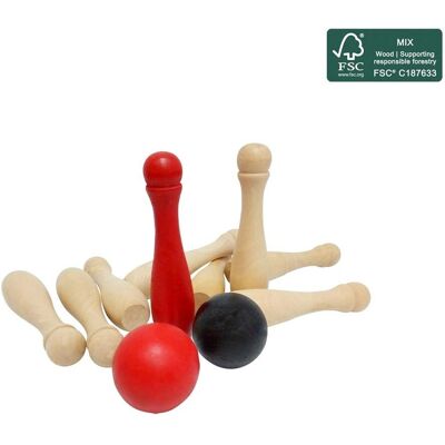Houten Buitenbowling Set voor Kinderen - Speelgoed vanaf 3 jaar Houten Buitenbowling Set voor Kinderen - Speelgoed vanaf 3 jaar
