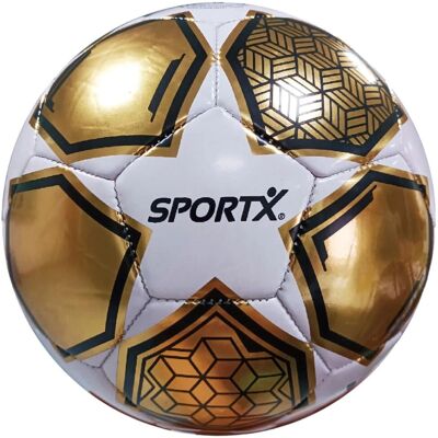SportX 2015245 Voetbal - Wit met gouden sterren SportX 2015245 Voetbal - Wit met gouden sterren