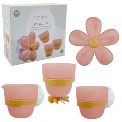 Little Dutch - Gobelets de bain Fleur - roze - 4 - Badspeelgoed Little Dutch - Gobelets de bain Fleur - roze - 4 - Badspeelgoed