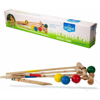 Outdoor Play Krocket-Set - Robuste Holzkonstruktion - Kinder 3+ Outdoor Play Krocket-Set - Robuste Holzkonstruktion - Kinder 3+