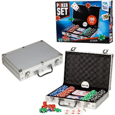Clown Games Poker Set in Aluminium Koffer - Poker accessoires Clown Games Poker Set in Aluminium Koffer - Poker accessoires