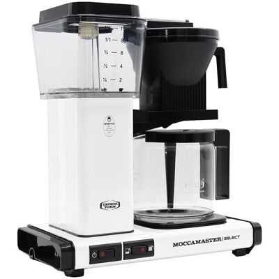 Moccamaster Kbg Select - Handmade Dutch Drip Coffee Maker, 4-10 Cups, Black & White Moccamaster Kbg Select - Handmade Dutch Drip Coffee Maker, 4-10 Cups, Black & White