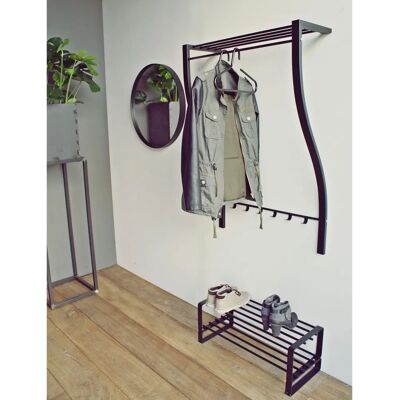 SPINDER DESIGN CARVE Wandgarderobe - Schwarz - Modernes Platzsparendes Design. SPINDER DESIGN CARVE Wandgarderobe - Schwarz - Modernes Platzsparendes Design.