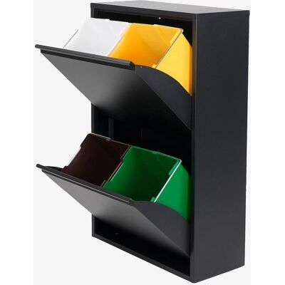 Spinder Design Gigi Mülltrennsystem - Schwarz - 73,88L - Abfallsortiersystem Spinder Design Gigi Mülltrennsystem - Schwarz - 73,88L - Abfallsortiersystem