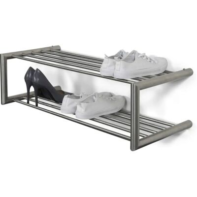 Spinder Design Schuhregal aus Edelstahl - 2 Fächer - Wandmontage - Modernes Design Spinder Design Schuhregal aus Edelstahl - 2 Fächer - Wandmontage - Modernes Design