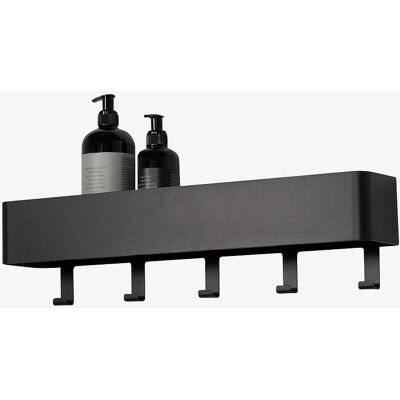 Spinder Design Multi 5 Wandhaken und Regal - Schwarz Spinder Design Multi 5 Wandhaken und Regal - Schwarz