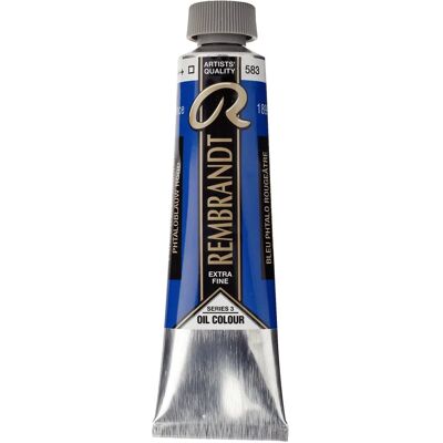 Peinture à l'huile Rembrandt T9 Bleu Ftalo Rossastro - Huile de Peinture - Publicité Peinture à l'huile Rembrandt T9 Bleu Ftalo Rossastro - Huile de Peinture - Publicité