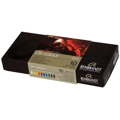 Conjunto de tintas óleo Rembrandt - Básico, 10x15ml, Multicolor Conjunto de tintas óleo Rembrandt - Básico, 10x15ml, Multicolor