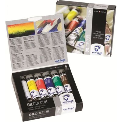Zestaw farb olejnych Van Gogh - 6 Kolorów 20ml Tubki - Farby olejne dla artystów Zestaw farb olejnych Van Gogh - 6 Kolorów 20ml Tubki - Farby olejne dla artystów