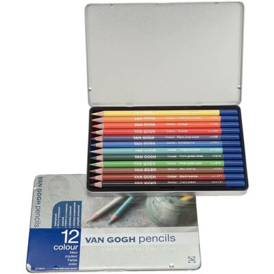 Van Gogh Meerkleurige Kunstenaarspotloden - 12 stuks Van Gogh Meerkleurige Kunstenaarspotloden - 12 stuks
