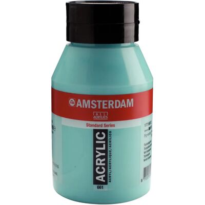 Peinture acrylique Amsterdam 1L - Vert turquoise - Haute résistance à la lumière - Publicité Peinture acrylique Amsterdam 1L - Vert turquoise - Haute résistance à la lumière - Publicité