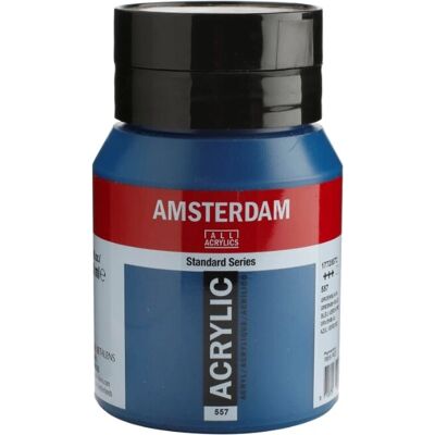 Farba akrylowa Amsterdam - Niebiesko-zielona - 500ml - Materiały artystyczne Farba akrylowa Amsterdam - Niebiesko-zielona - 500ml - Materiały artystyczne