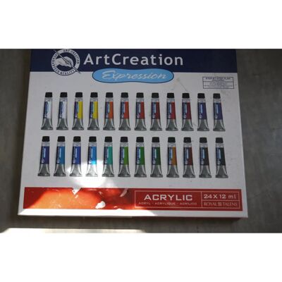Ensemble de peinture acrylique Royal Talens ArtCreation - 24 bouteilles - Publicité Ensemble de peinture acrylique Royal Talens ArtCreation - 24 bouteilles - Publicité