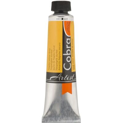 Peinture à l'huile soluble dans l'eau Cobra - Jaune Naples Profond - Publicité Peinture à l'huile soluble dans l'eau Cobra - Jaune Naples Profond - Publicité