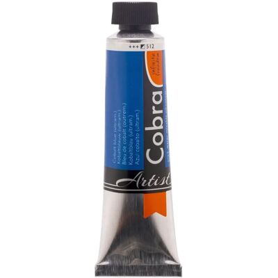 Peinture à l'huile à mélanger avec de l'eau de Cobra - Bleu cobalt - 70 couleurs - Publicité Peinture à l'huile à mélanger avec de l'eau de Cobra - Bleu cobalt - 70 couleurs - Publicité