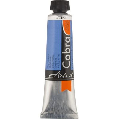 Peinture à l'huile à mélanger à l'eau Cobra - Bleu gris - Publicité Peinture à l'huile à mélanger à l'eau Cobra - Bleu gris - Publicité