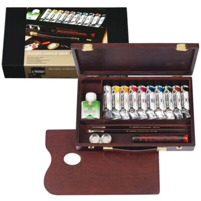 Ensemble de peintures acryliques Rembrandt - 10 x 40 ml - Couleurs premium - Publicité Ensemble de peintures acryliques Rembrandt - 10 x 40 ml - Couleurs premium - Publicité