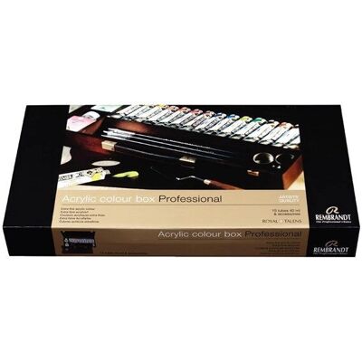 Ensemble de Peinture Acrylique Rembrandt - Professionnel, 15x40ml, Set de Croquis Gratuit - Publicité Ensemble de Peinture Acrylique Rembrandt - Professionnel, 15x40ml, Set de Croquis Gratuit - Publicité