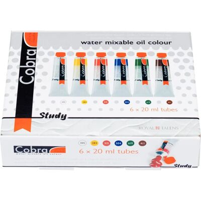 Royal Talens Cobra Studie Olieverf Set - 6x20 ml Meerkleurig Royal Talens Cobra Studie Olieverf Set - 6x20 ml Meerkleurig