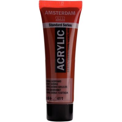 Peinture acrylique Talens Amsterdam - Terre de Sienne brûlée - 20ml - Fournitures d'Art - Publicité Peinture acrylique Talens Amsterdam - Terre de Sienne brûlée - 20ml - Fournitures d'Art - Publicité