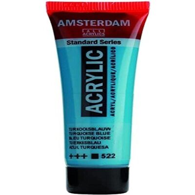 Tubes de peinture acrylique bleu turquois Royal Talens Amsterdam - 20ml - Série Standard - Tailles et couleurs listées - Publicité Tubes de peinture acrylique bleu turquois Royal Talens Amsterdam - 20ml - Série Standard - Tailles et couleurs listées - Publicité