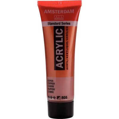 Peinture acrylique Cuivre Talens Amsterdam - 20ml - Fournitures d'Art - Publicité Peinture acrylique Cuivre Talens Amsterdam - 20ml - Fournitures d'Art - Publicité