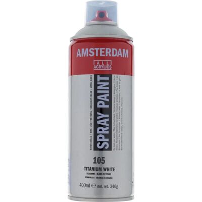 Amsterdam - 17161050 - Titan-wit - 400 ml - Spuitbus verf Amsterdam - 17161050 - Titan-wit - 400 ml - Spuitbus verf