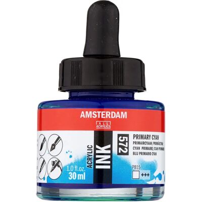 Royal Talens Amsterdam Primair Cyan Acryltinte - Tekeninginkt Royal Talens Amsterdam Primair Cyan Acryltinte - Tekeninginkt
