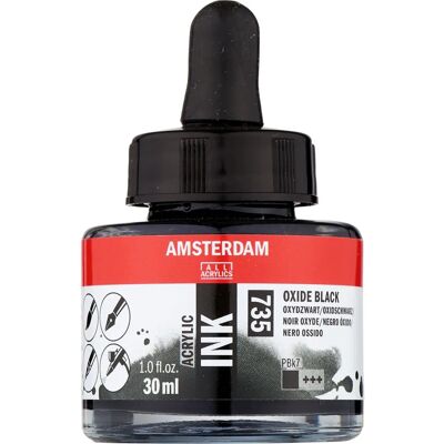 Inkte acrylique Royal Talens Amsterdam - Noir Oxide - Publicité Inkte acrylique Royal Talens Amsterdam - Noir Oxide - Publicité