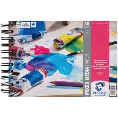 Van Gogh Kunstpapierblok - A5, 30 vellen, 300g, spiraalbinding Van Gogh Kunstpapierblok - A5, 30 vellen, 300g, spiraalbinding