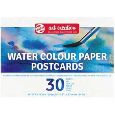 Talens 9317009M Künstlerpapier - Aquarellpostkarten - 30 Blatt Talens 9317009M Künstlerpapier - Aquarellpostkarten - 30 Blatt