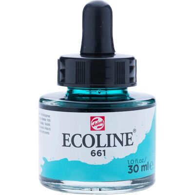 Talens Ecoline Folyékony akvarell - 661 Türkiz Zöld Talens Ecoline Folyékony akvarell - 661 Türkiz Zöld