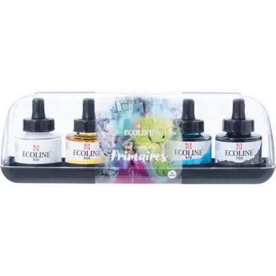 Ensemble d'encre aquarelle Talens Ecoline - Couleurs assorties - Publicité Ensemble d'encre aquarelle Talens Ecoline - Couleurs assorties - Publicité