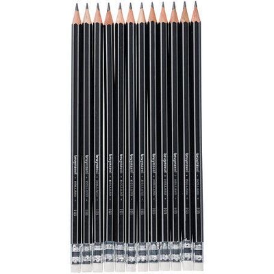 Bruynzeel 60211012 Graphitstift-Set 12 HB mit Radiergummi - Bleistiftset Bruynzeel 60211012 Graphitstift-Set 12 HB mit Radiergummi - Bleistiftset