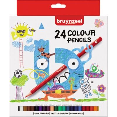 Crayons de couleur Bruynzeel 60112003 - 24 pcs - Publicité Crayons de couleur Bruynzeel 60112003 - 24 pcs - Publicité