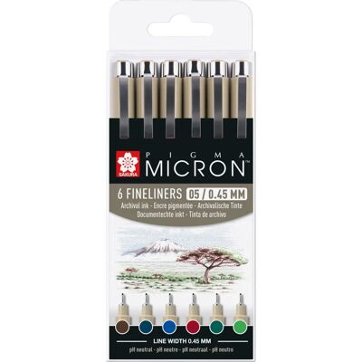 Sakura Pigma Micron 05 Aardekleuren Fineliner - Fineliner Sakura Pigma Micron 05 Aardekleuren Fineliner - Fineliner