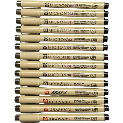 Sakura Micron 05 Fineliner 6 Färger Paket Sakura Micron 05 Fineliner 6 Färger Paket