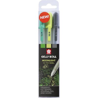 Set met 3 gelpennen Sakura Gelly Roll Moonlight Botanisch - Pen Set met 3 gelpennen Sakura Gelly Roll Moonlight Botanisch - Pen