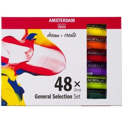 Amsterdam Acrylfarben Set - 48 Tuben, 20ml, Mehrfarbig Amsterdam Acrylfarben Set - 48 Tuben, 20ml, Mehrfarbig