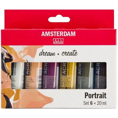 Royal Talens Amsterdam Conjunto de Tintas Acrílicas de Retrato 6 x 20ml - Conjunto de Tintas Acrílicas Royal Talens Amsterdam Conjunto de Tintas Acrílicas de Retrato 6 x 20ml - Conjunto de Tintas Acrílicas