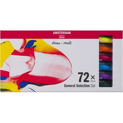 Sada akrylových barev Amsterdam 72 - Živé barvy - 20ml Sada akrylových barev Amsterdam 72 - Živé barvy - 20ml