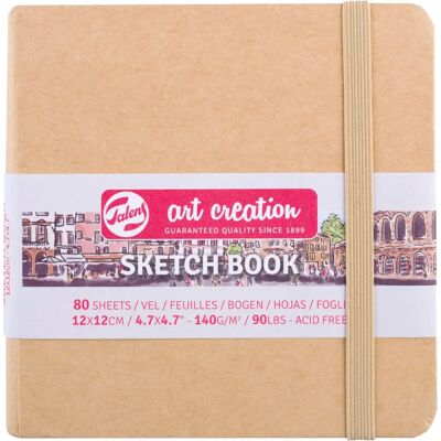 Carnet de croquis Talens Art Creation - Couverture rigide, 12x12cm, 80 feuilles - Naturel - Publicité Carnet de croquis Talens Art Creation - Couverture rigide, 12x12cm, 80 feuilles - Naturel - Publicité