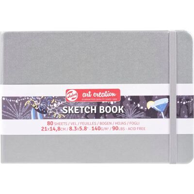 Talens Art Creation schetsboek - Hardcover A5 80 pagina's - Zilver Talens Art Creation schetsboek - Hardcover A5 80 pagina's - Zilver